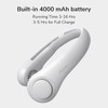JISULIFE Portable Neck Fan, Hands-Free Bladeless, 5 Speeds, 4000 mAh