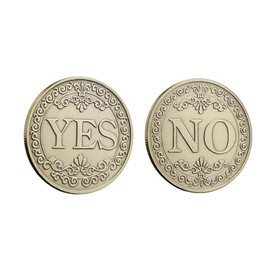 Yes No Challenge Coin Decision Maker Coin,Silver&Gold Coin