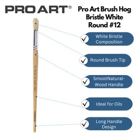 Pro Art White Bristle Paintbrush
