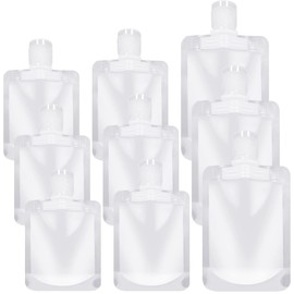 HAIKING Travel Bottles Cosmetic Packaging Bags, 9 Pcs Refillable Travel Pouches for Shampoo, Lotion, Toner (3 Sizes)