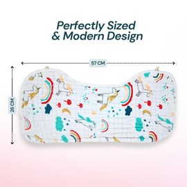 Blessique Baby Burp Cloths 5 Pieces 100% Cotton Muslin Soft Absorbent Burping Cloth for Baby Boy Babygirl, Baby Towels, Baby Girl Newborn Essentials, Paños para Eructos De Bebé