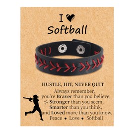 Softball Bracelet Softball Gifts Softball Stuff Accessories for Softballs Favors with a Card