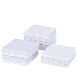 Outus 12 Pack Small Canvases for Painting Mini Canvas Boards Cotton Painting Panels for Christmas Craft Drawing Oil Paint Watercolor Acrylic Paint Gouache Tempera (3 x 3 Inch)