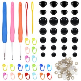 TOAOB 295pcs Safety Eyes and Nose Crochet Hooks Set for Amigurumi Crochet Crafts Dolls Animals and Bear