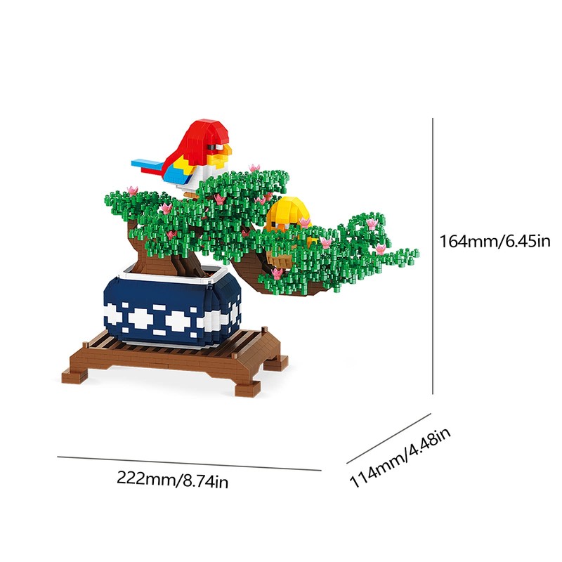 Larcele 1496 Pieces Micro Building Blocks Toy Kit, Mini Animal