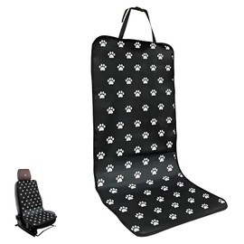 Syylqyr Dog Car Seat Cover, Non-Slip Front Back Seat Protector Black Bone Print 106 cm x 49 cm, for Travel Dog Universal Fits Cars Trucks