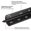 OwnMy 30CM Solid Aluminum Metric Triangular Architect Scale Ruler Set,