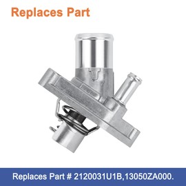 Upgrade Aluminium Engine Coolant Thermostat Housing Assembly(1PCS). Replaces Part # 2120031U1B,13050ZA000.Fit For Nissan Pathfinder 2001-2012,for Nissan Frontier 2005-2016,for Nissan Xterra 2005-2015.