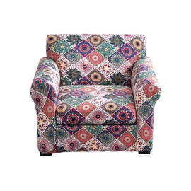 KRFOONN 2 Piece Chair Covers Printed Sofa Covers Couch Covers Washable Armchair Sofa Couch Slipcover Furniture Protector with Elastic Bottom for Living Room (Armchair, 17), Small