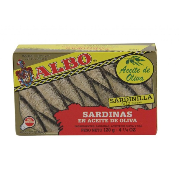 CSBH, Albo Sardines in Olive Oil (Small 8.5ct), 4.25oz