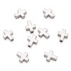 Craftdady 20Pcs Platinum Crucifix Cross Spacer Beads 15x12mm Tibetan Metal