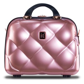 it luggage- Vanity Case-St. Tropez-Rose Gold with Rosegold & Black trimmings-14 inches-Hand Bag for Women-Cosmetic Box-Hardsided-Polycarbonate Makeup Box-36cms, Rose Gold, Extra Small, Vanity Bag