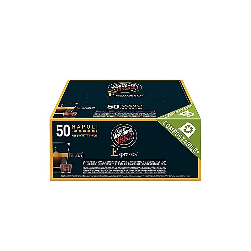 Caffe Vergnano Napoli Espresso Capsules | Compatible with Nespresso Original