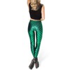 Ayliss New Mermaid Fish Scale Printed Leggings Stretch Tight Pants,Green