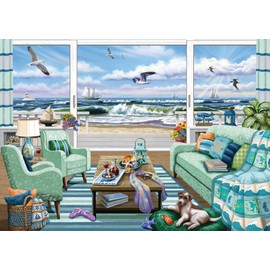 Ravensburger Beachfront Getaway 1000 Piece Jigsaw Puzzle for Adults - 16817 - Every Piece is Unique, Softclick Technology Means Pieces Fit Together Perfectly