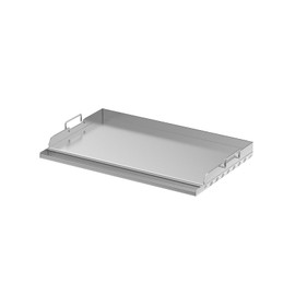 Skyflame 25"x16" Stainless Steel Griddle Plate for BBQ, Hibachi, Flat Top Grill with Even Heating, Grease Groove, Foldable Handles, Ideal for Charcoal/Gas Grills, Camping, Tailgating, Outdoor Cooking