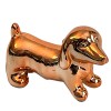 Dachshund Dog Glossy Shiny Modern Art Rose Gold Ceramic 3