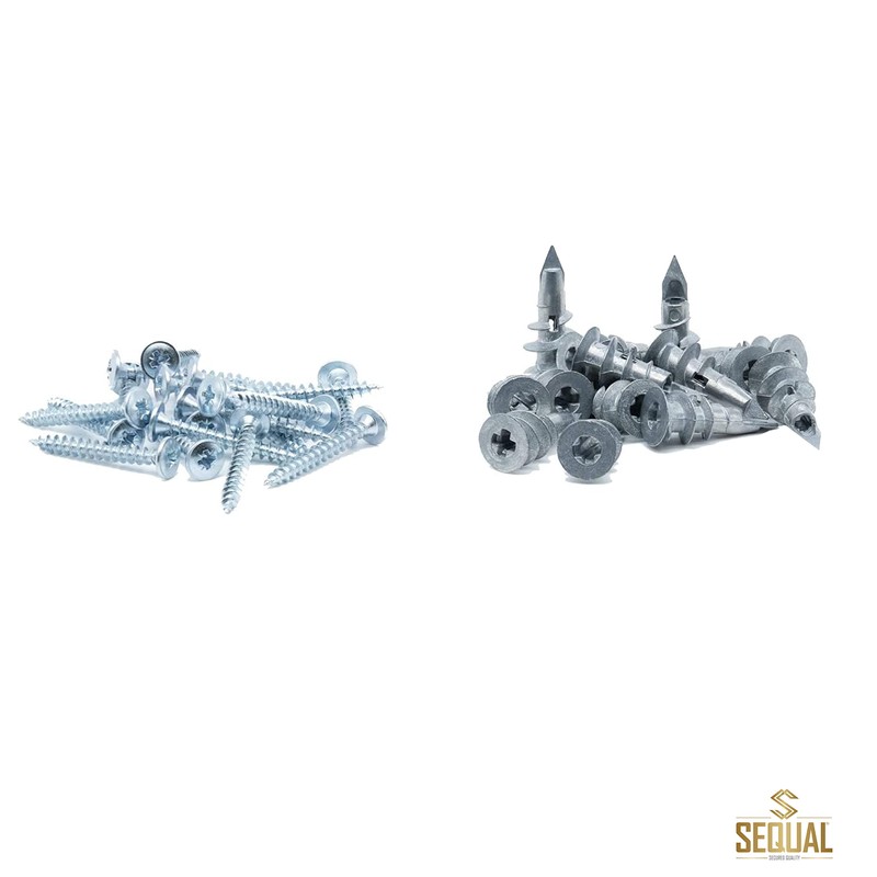 SEQUAL® Metal Driva Plasterboard Fixings & Screws (Pack of 25),