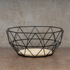 levandeo Metal Basket, Copper, 26 x 12 cm Modern, Wood,