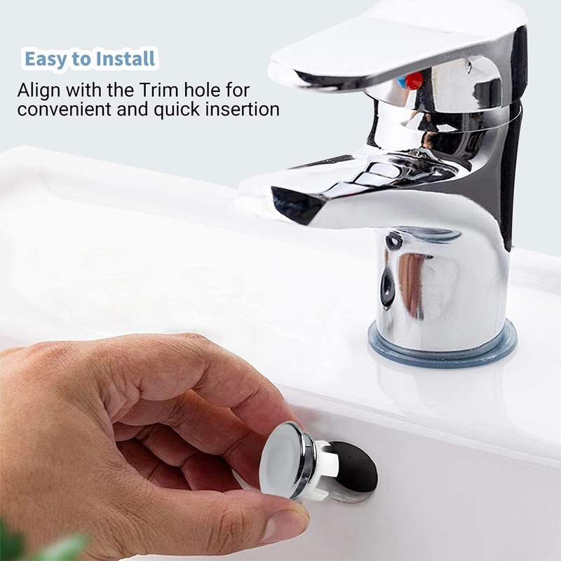 Pack of 6 Sink Overflow Covers, Sink Overflow Rings, Overflow