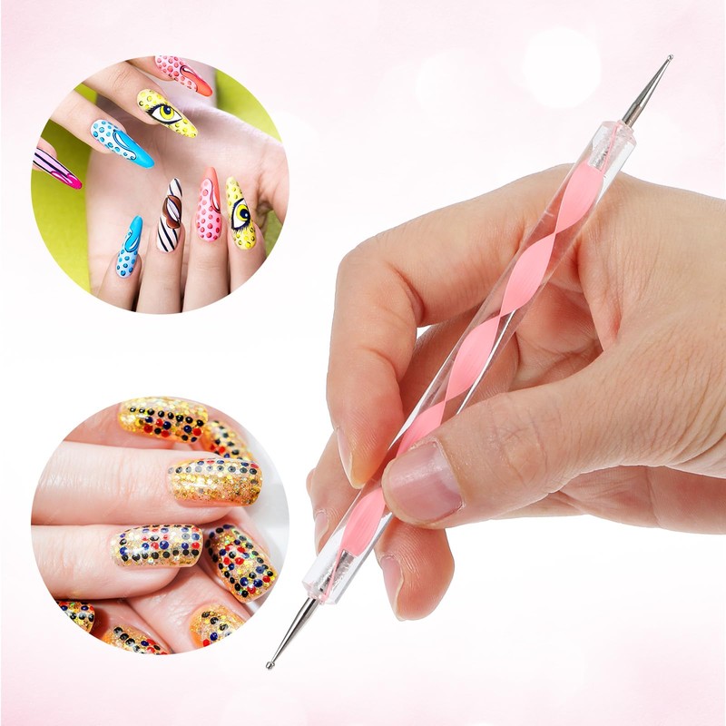 Pack of 10 Dotting Pen, Rhinestone Nail Design, Marbleizing Tool
