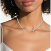 LANKRALOVNA Tennis Necklace for Women, 3 Prong 18K White Gold