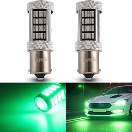 GLOFE High Power 92smd LED Bulbs Green 1156 P21W 7506 BA15S Brake Center High Stop DRL Tail Stop Daytime Running Light LED Bulb Lamp Replacement for Cars,Trucks, SUVs, Vans