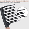 Wide Tooth Comb for Curly, Detangling Plastic Double-layer Comb for