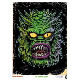 Frankenhorrors Swamp Beast 8.5x11 signed print by Frank Forte Creature From