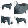 ArmyGreen Dog Warm Coat, Waterproof Windproof Reflective Vest, Zippered Adjustable