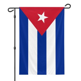 Cuba Garden Flag, 12x18 Inch Double-Sided, Vivid Color Cuban National Garden Flags, for Indoor Outdoor Party Home Lawn Decor