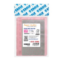 Super Assilex Flexible Sanding Sheets Job-PAK, Peach K-1500, U191-2505L, 4 Sheets + 1 L Hand Pad for Full Sheets