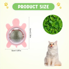 JRYGAC 3 Stück Katzenminze Balls Spielzeug für Katze, 360° Pfefferminzkugeln Catnip Ball Pflanze Cat, Zahnreinigung Dentales Essbares Kätzchenspielzeug, Katzenspielzeug (Schildkröte)