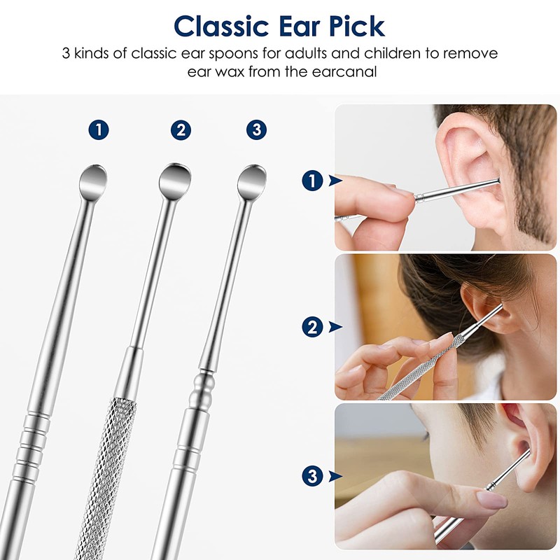 Ear Cleaning Kit,Safe Ear Wax Removal Tool,Earwax Removal Kit,Easy to