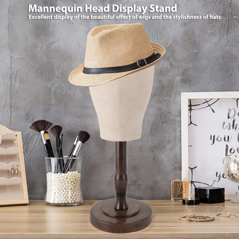Wig Head Stand Non Woven Fabric Mannequin Head Hat Display