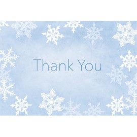 Great Papers! Merry Snowflake Foil Thank You Notecard, 50 count, 4.875"x3.375"" (2015105)