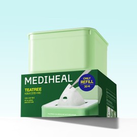 Mediheal Derma365 refillable mask pack tea tree, 30 sheets, 1 pack 메디힐 더마365 뽑아쓰는 마스크팩 리필 티트리, 30매, 1개