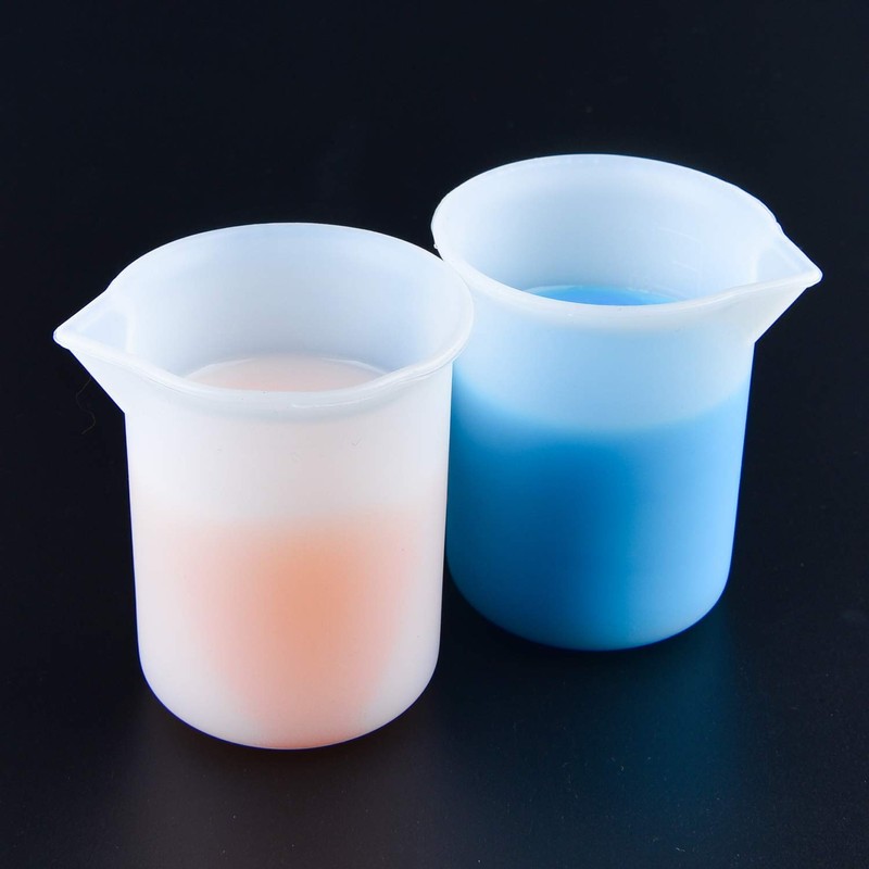 Goldblue 6Pcs 100ml Silicone Measuring Cups DIY Resin Glue Tools