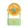 Desk Fan USB Charging Adjustable Angle Cute Portable Multifunction Air