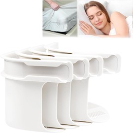 ZQSFPK Bed Sheet Holder, Sheet Locks4 Pack, Secure Fitted Sheets on Mattress, Prevent Slipping and Wrinkling, Large White Fasteners for Home and Hotel Use
