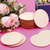 Belle Vous 50 Pack Wooden Unfinished Round Circles - 10cm/4