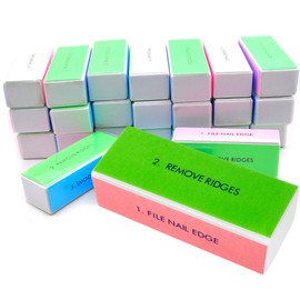 RYOHIN Lab.(良品ラボ) 爪磨き スポンジ 4面 つや出し ピカピカ ネイルケア 爪やすり ネイルバッファー (24個セット)