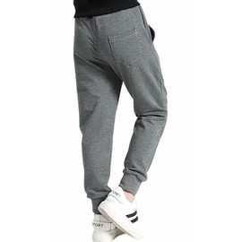 BINPAW Kids Cotton Pull On Active Sports Basic Jogger Sweat Pants for Little Boys & Big Boys, Grey, Age 8T-9T (8-9 Years) = Tag 140
