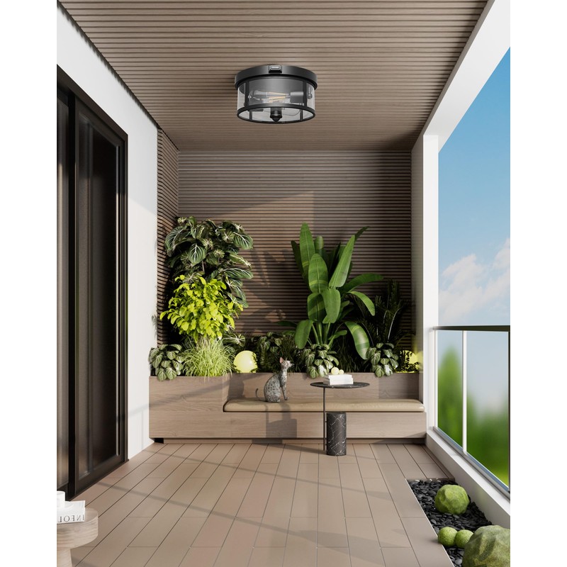 Outdoor Ceiling Light with Motion Sensor 9.3in - Porch Lights