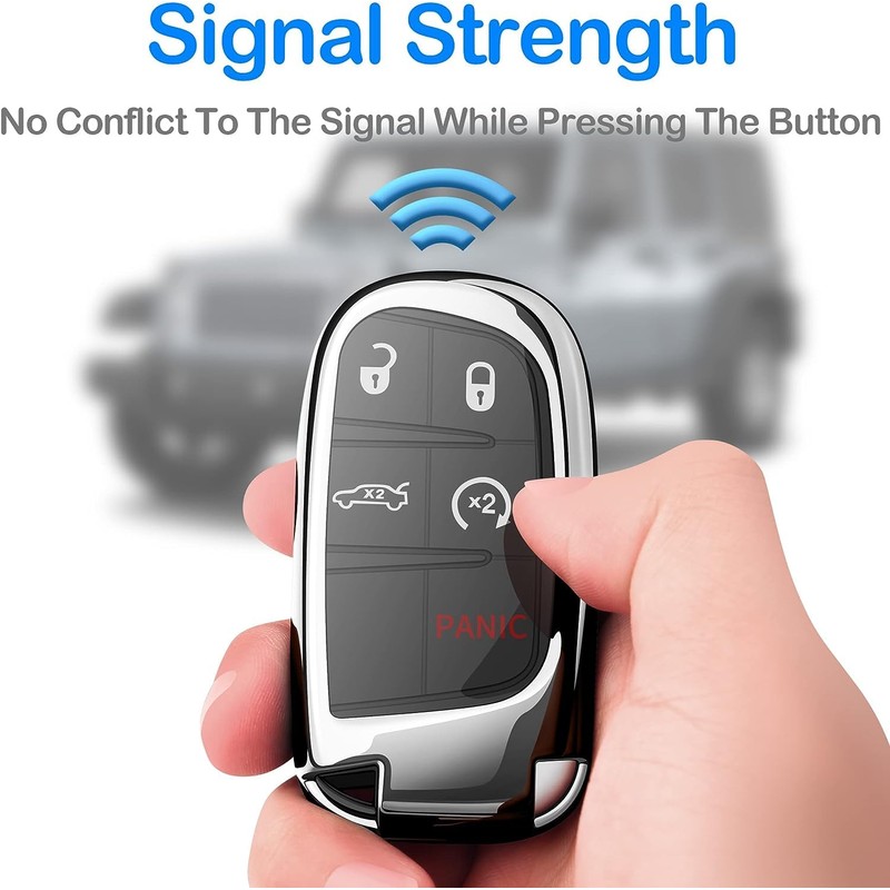 Z.MYUKI Compass Hybrid Key Case with Key Fob for Jeep