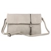 Girly HandBags Zipper Flap Clutch Bag -- Grey