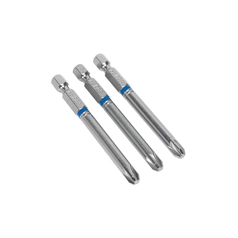 Sealey Ak210515 Power Tool Bits Pozi #3 Colour Coded S2