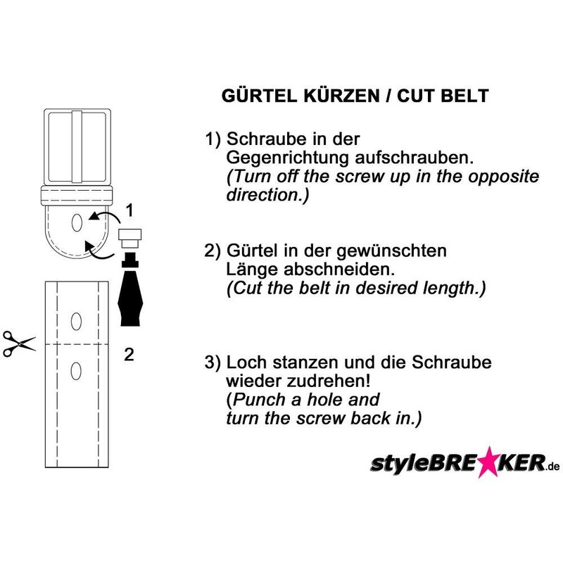 styleBREAKER 03010091 Women's Belt Plain with Glitter Loop, Can Be