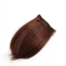 Crown Hairpiece Brown Natural Straight Human Hair Self (WFHFKLY) / 정수리 헤어피스 브라운 자연스러운 똑딱이 인모 셀프 (WFHFKLY)