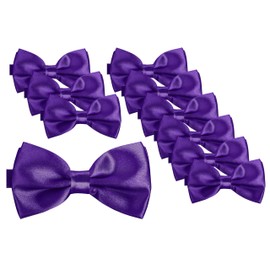BomGuard Men's Bow Tie, Set of 10, Bow Tie for Men Suit Women's Bowtie, purple, Unit size